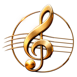 Notes to Play emblem: a gold treble clef in a ring